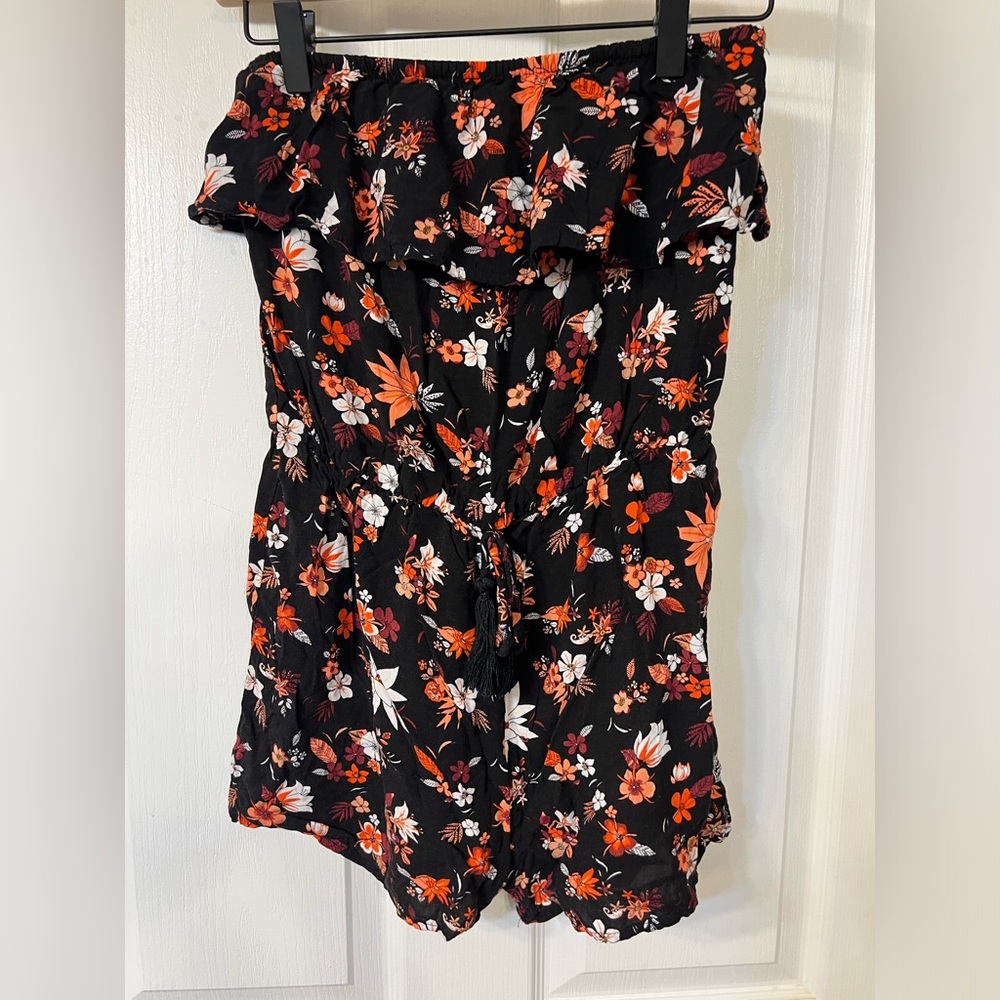 Mossimo Supply Off the Shoulder Floral Romper Sz XS